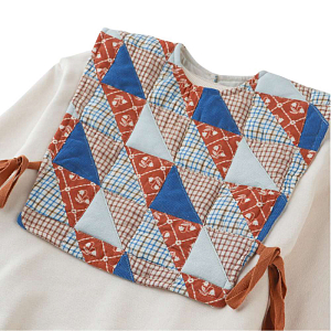 Свитшот с жилетом Gingersnaps "Winifred Patchwork", мульти микс с ванильным